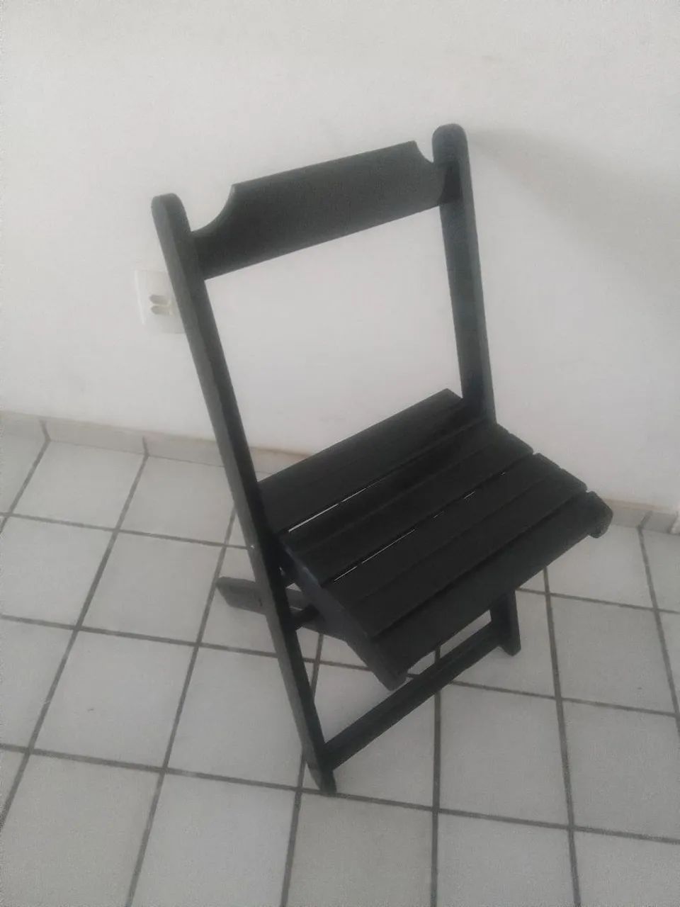 Cadeira Dobrável Preta Bar e Restaurante - Foto 2