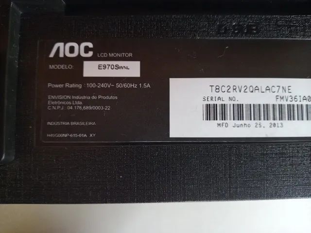 Monitor AOC 18,5" Led - E970SWNL 3 meses garantia - Foto 5
