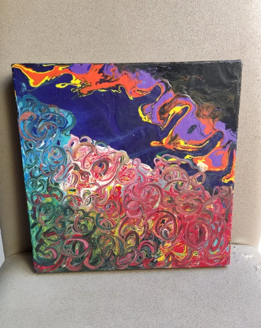 Quadro O Colapso 40cmx40cm Pintura tradicional