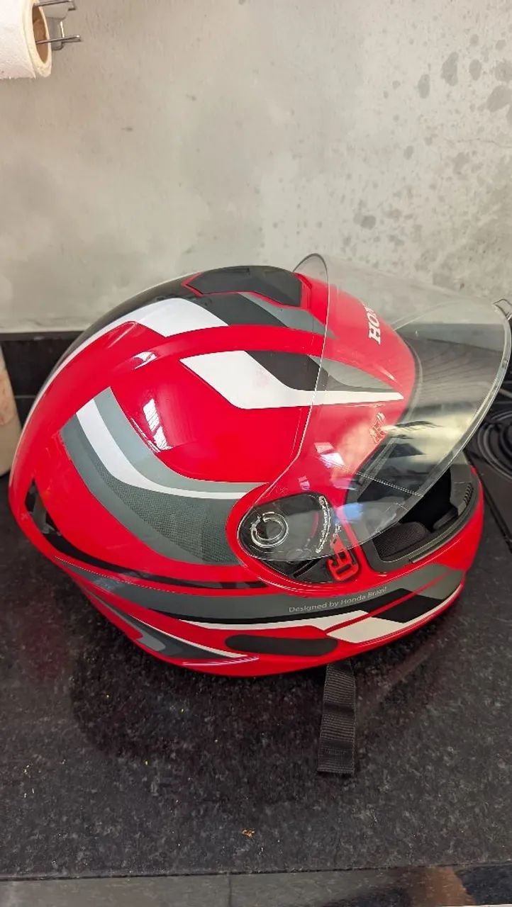 Capacete Honda Vermelho NOVO - Foto 5