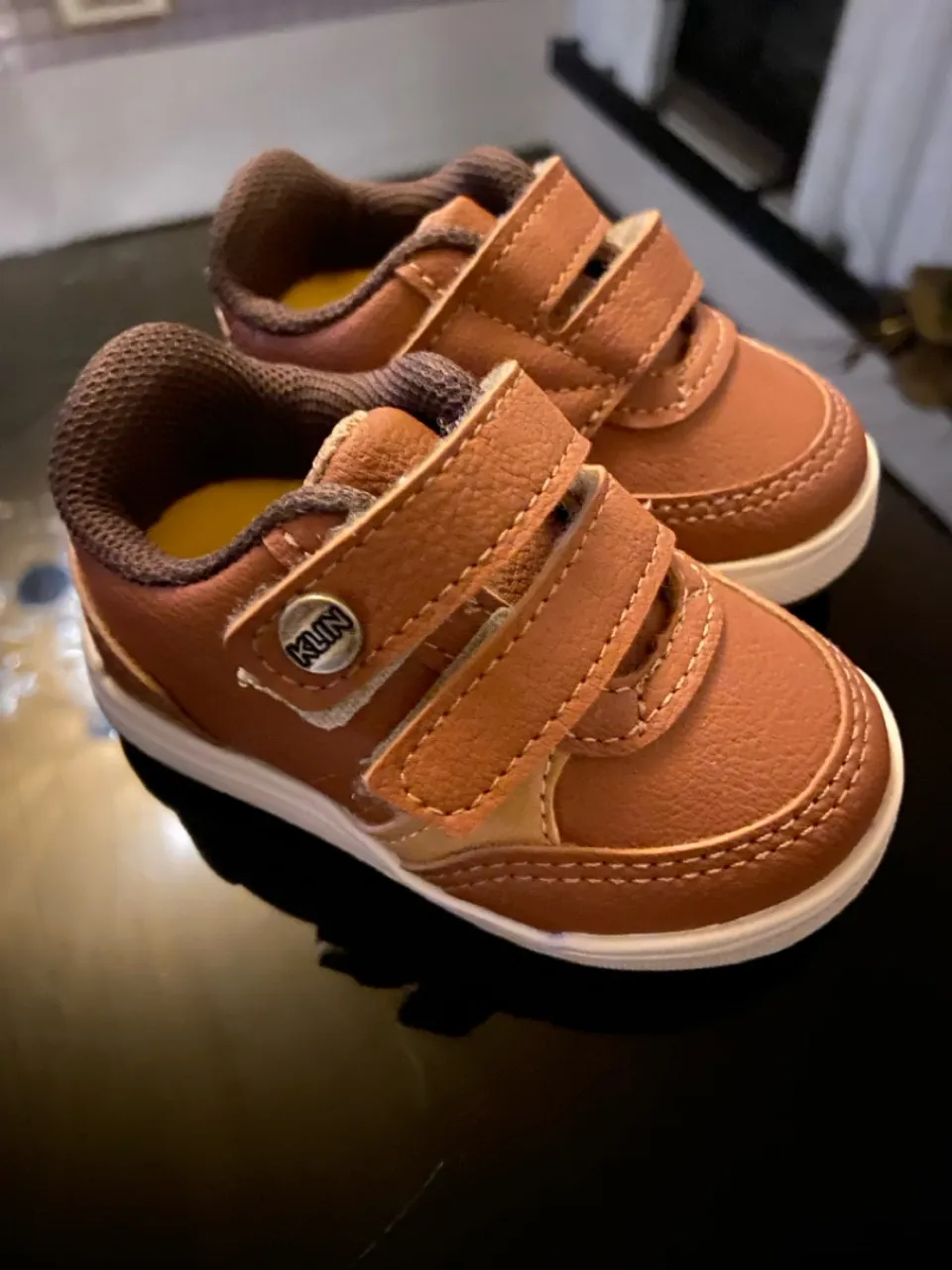Tênis Infantil Klin Marrom com Velcro