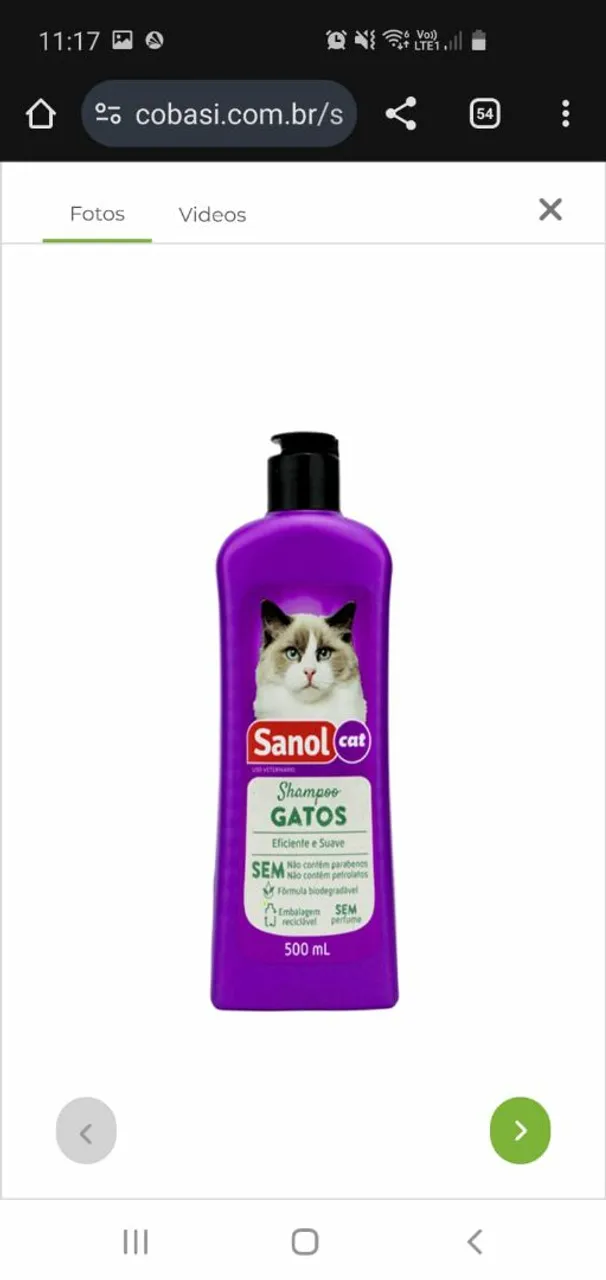 Shampoo para gatos NOVO
