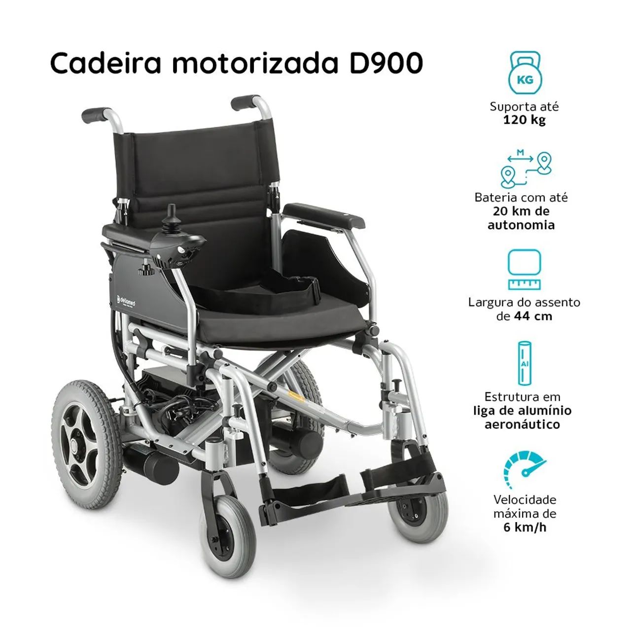 Cadeira de Rodas Elétrica Motorizada D900 - Conforto e Mobilidade