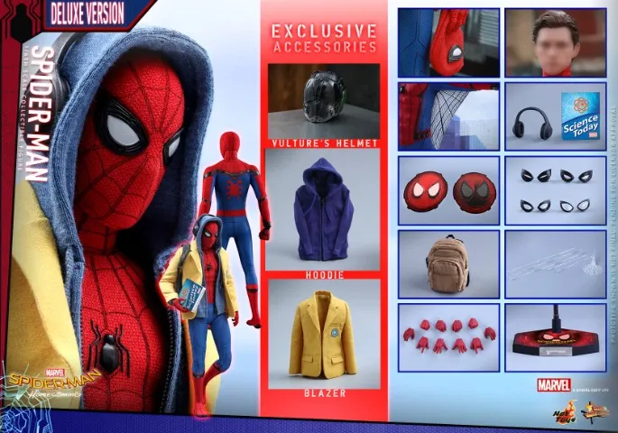 Figura Spider-Man Home Coming Deluxe Edition 1/6 (Semi Novo) Hot Toys