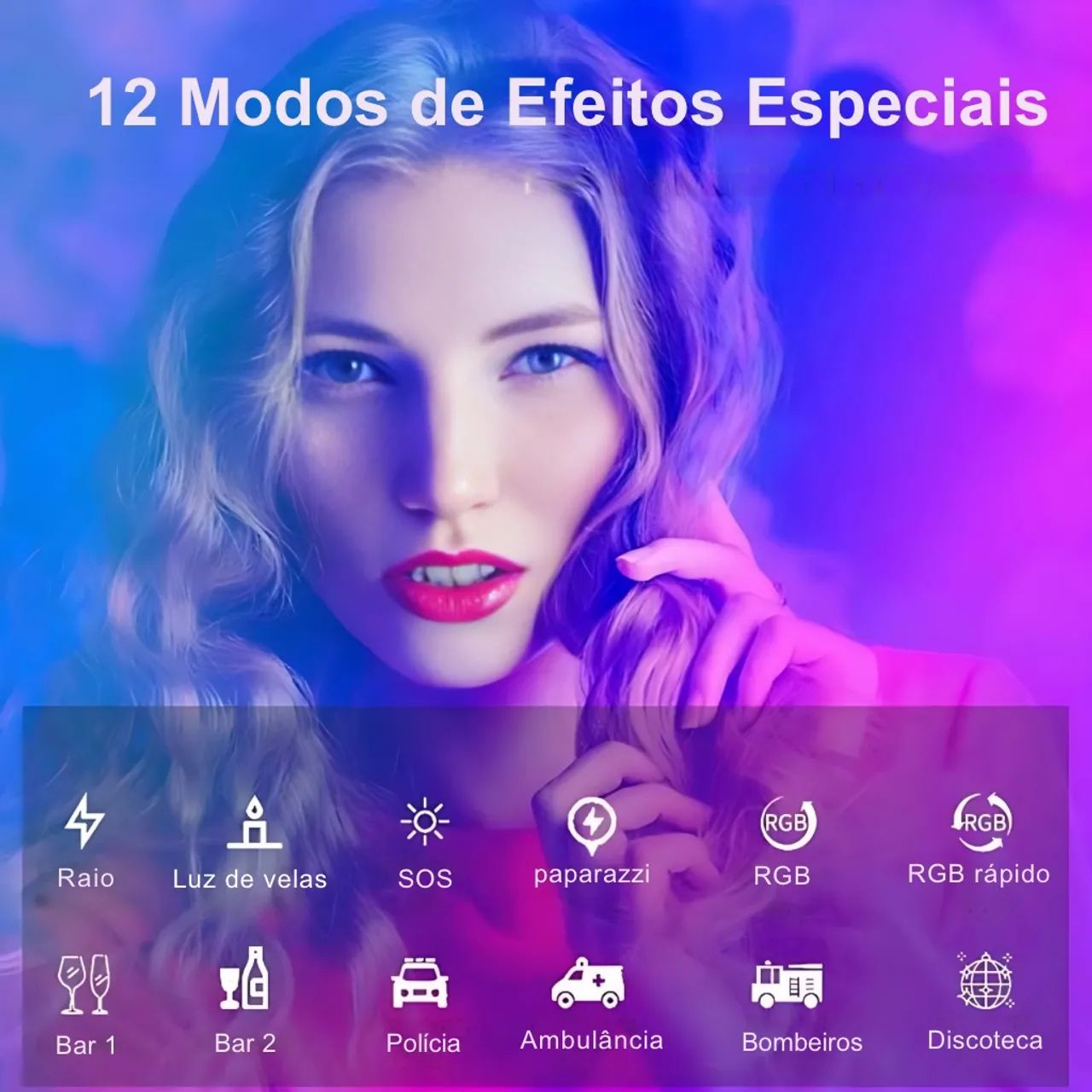 Bastão de Led Profissional Luxceo Q508A com 10w potência e Autonomia de até 3h Original - Foto 5