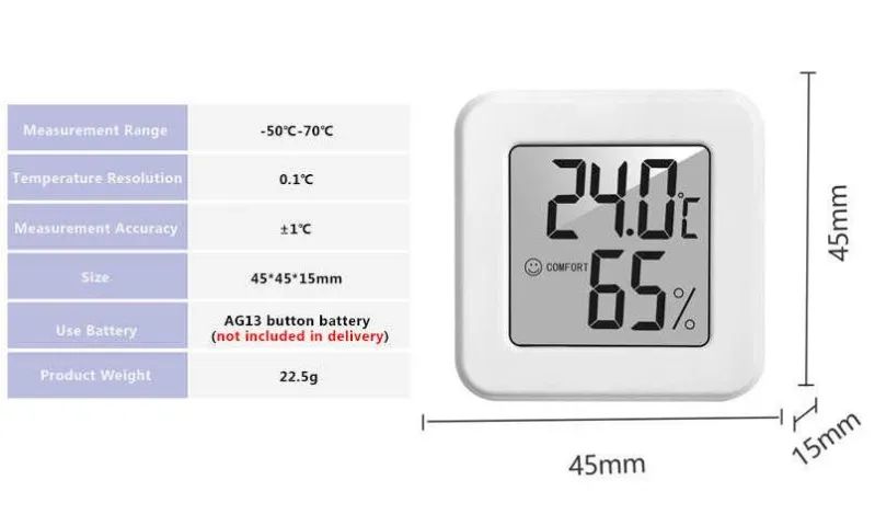 Termohigrometro Mini interno lcd temperatura e umidade   Arduino Automação COD-AP120   - Foto 3