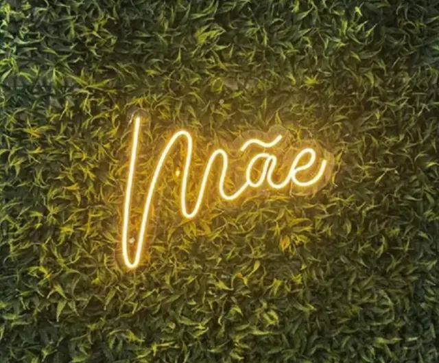 Neon Led Mãe Escrita Escrita Luminosa