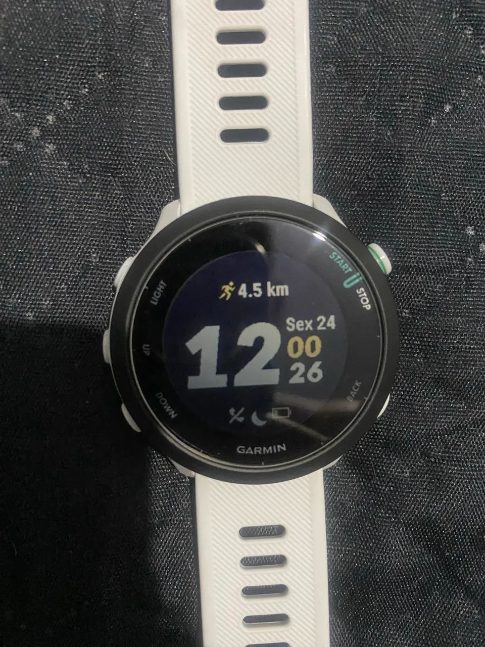 Smartwatch Garmin Forerunner 55, Pulseira Silicone Branca - Foto 3