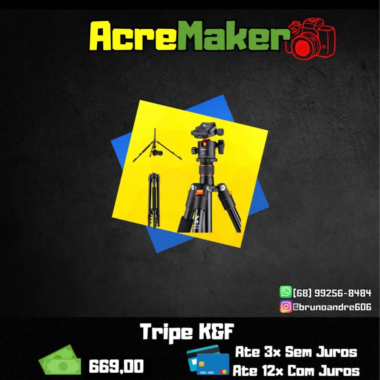 Tripés para Câmera K&F, SmallRig e Andoer 