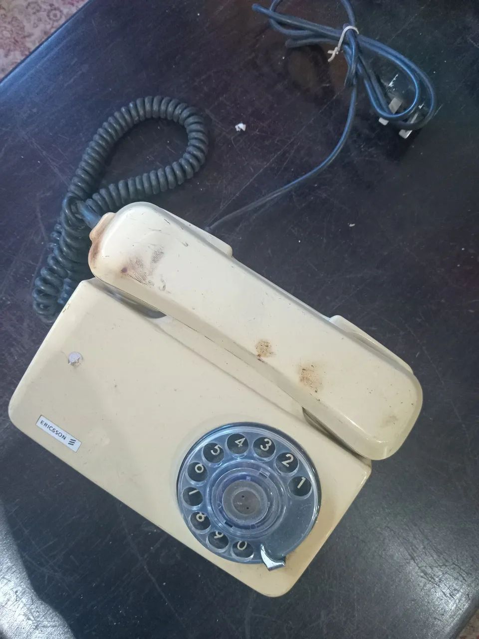 Telefone Ericsson Vintage com Disco Rotatório