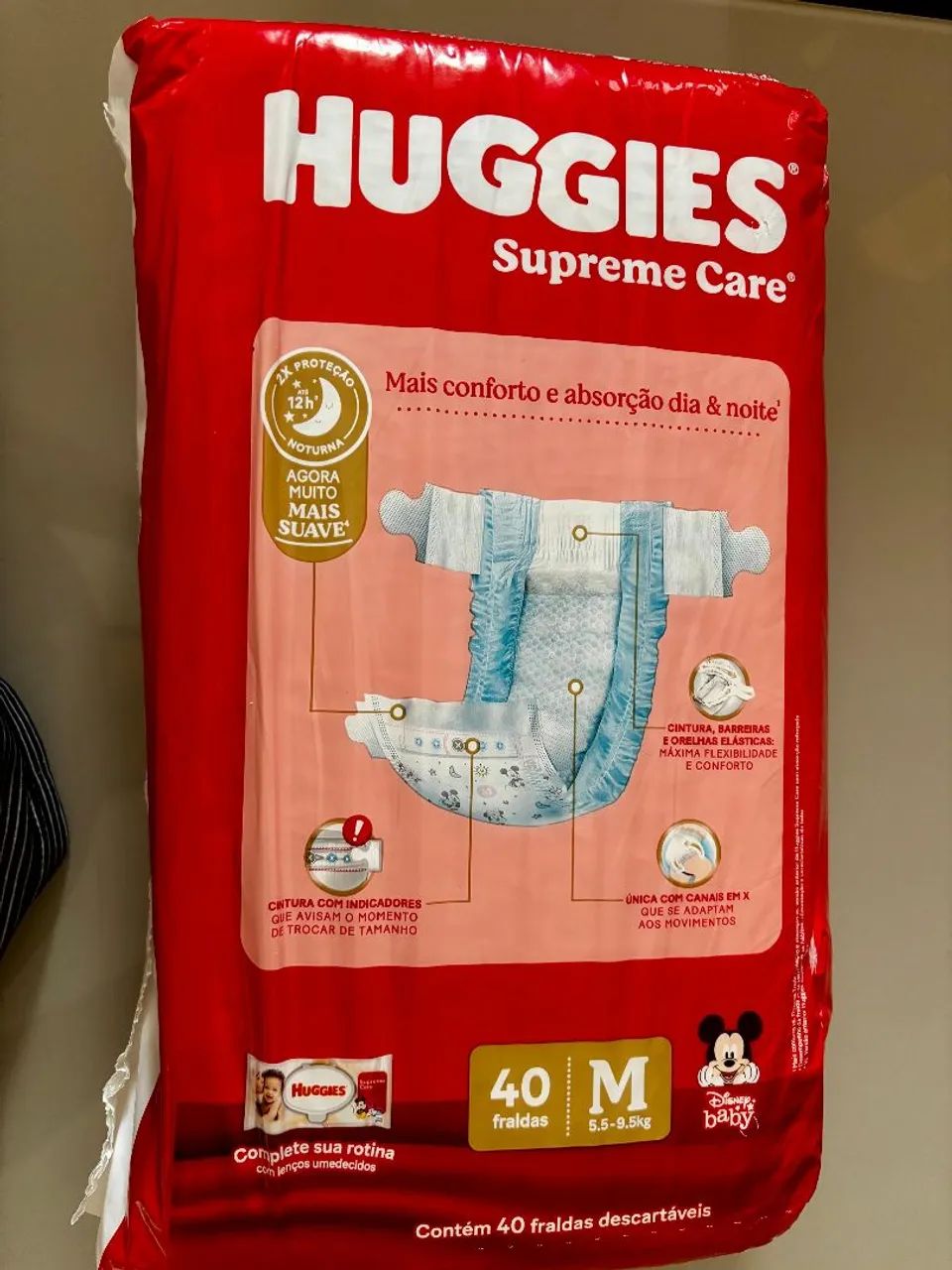 Fraldas Huggies Supreme Care 40M - 5.5-9.5kg - Foto 2