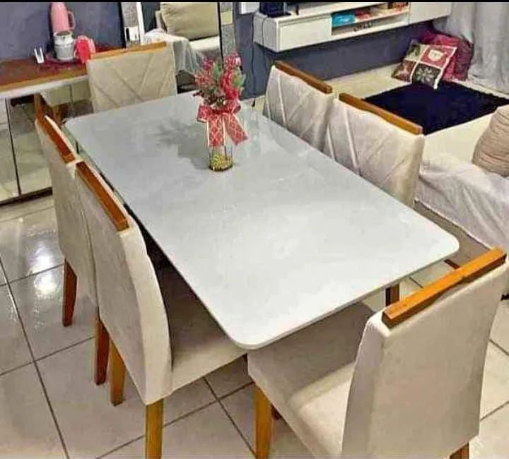 Mesa de Jantar com 6 Cadeiras - Design Moderno