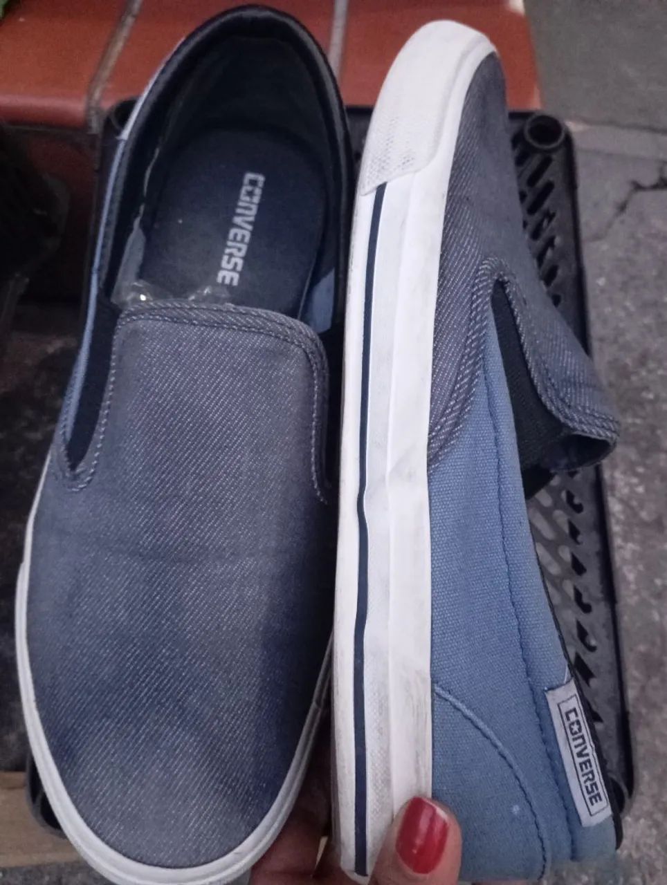 Tênis Converse Slip On Azul - Original - Foto 2