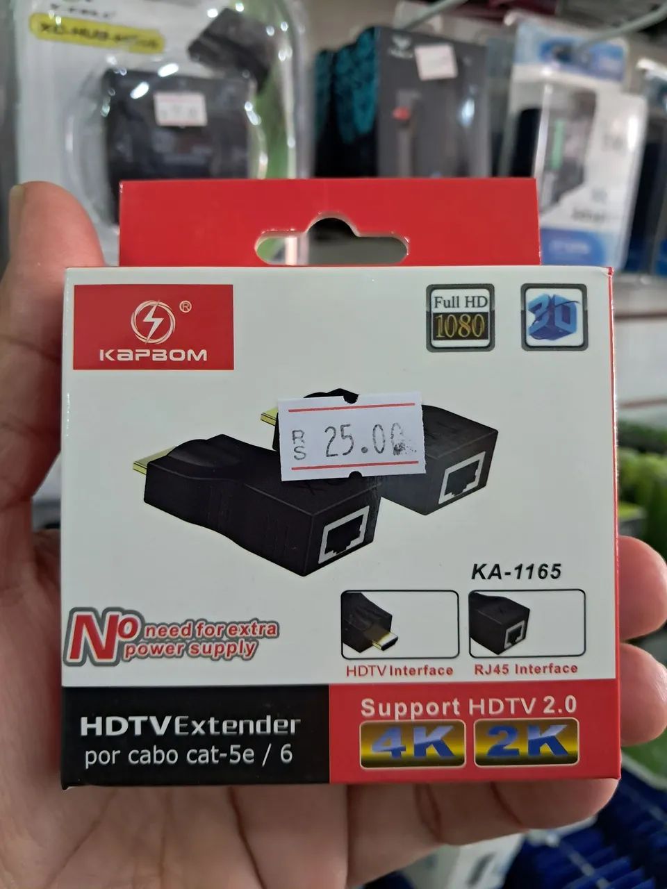 Extensor HDTV por Cabo Cat-5e/6 - Suporte 4K 2K