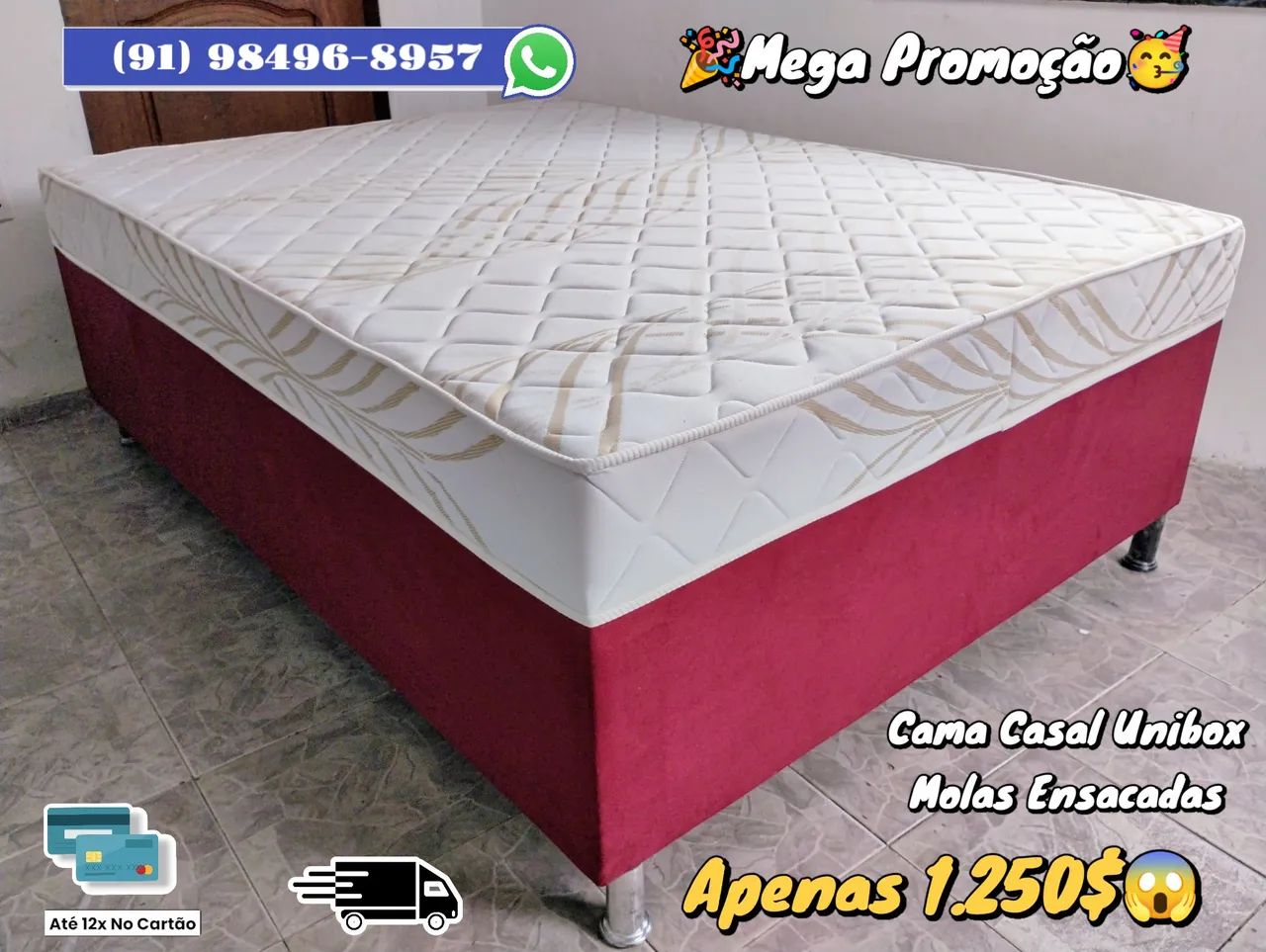 Cama Casal Unibox - Molas Ensacadas - Apenas R$1.250!