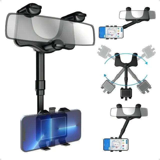 Suporte Universal Veicular Carro Encaixe Retrovisor 360° - BMG-67 - Foto 3