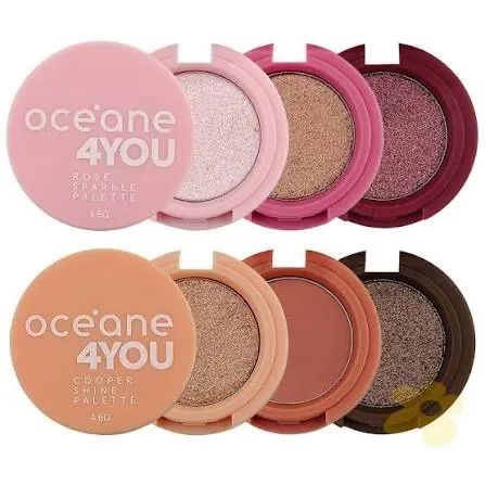 TRIO DE SOMBRAS 4,6G OCEANE - Rosa ou laranja  - Foto 3