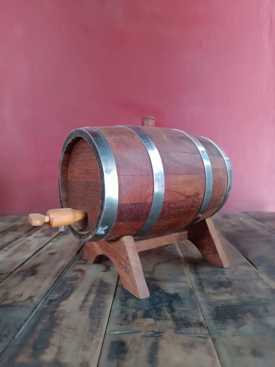 Barril Para Cachaça de Madeira Jequitibá Rosa 2 Litros (Já Curtido) - Foto 2