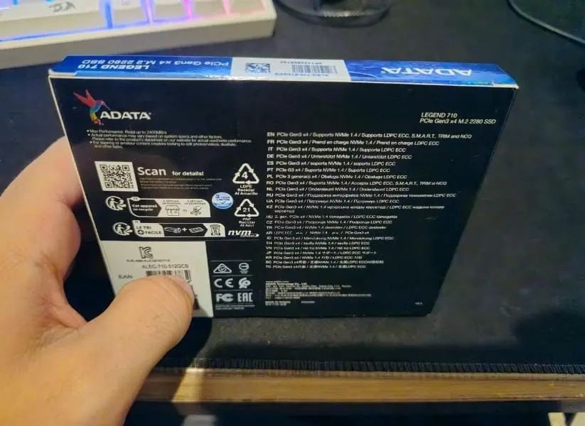 SSD Adata M2 710 com 512Gb novo lacrado - Foto 2
