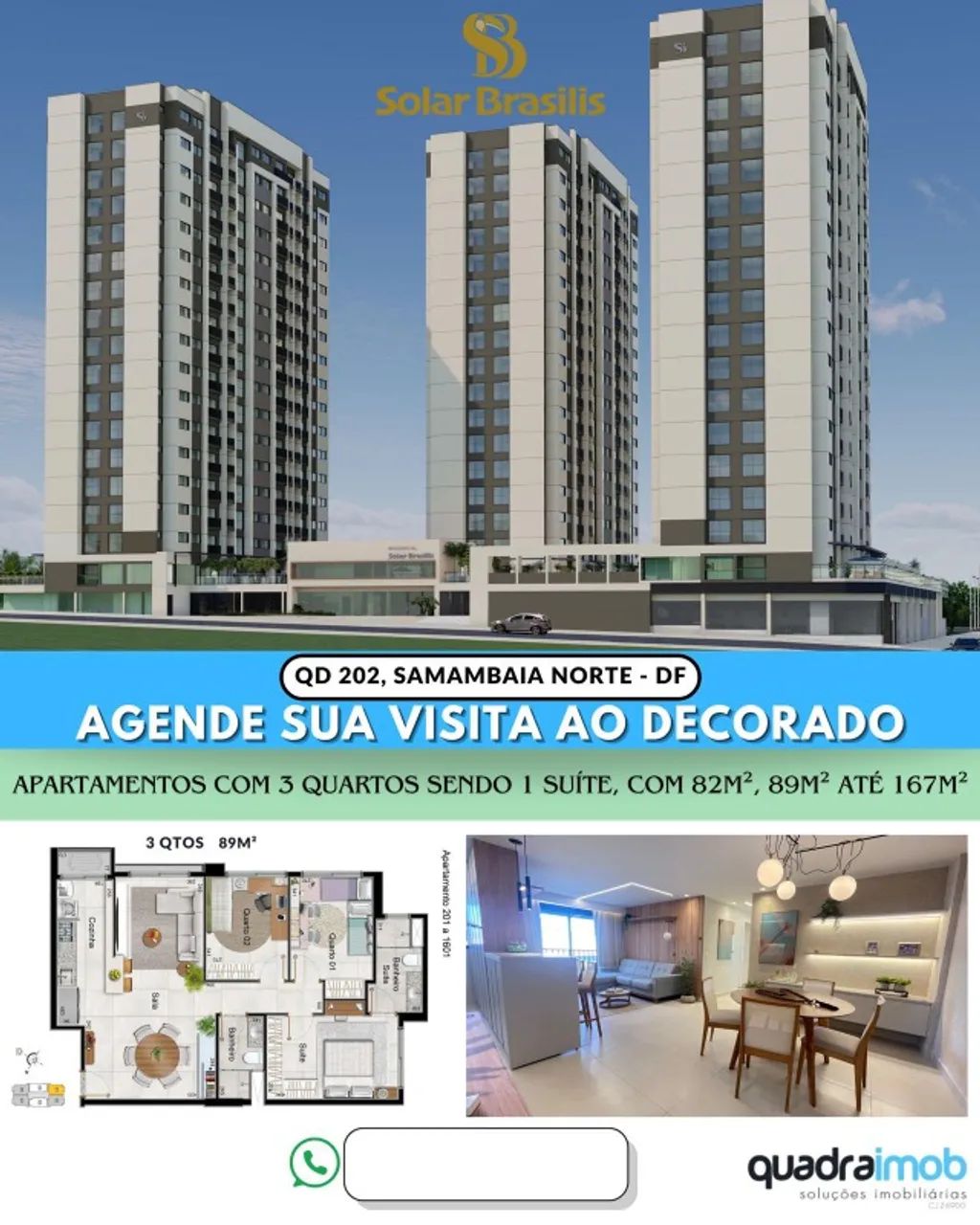 APARTAMENTO 3 QUQRTOS  SOLAR BRASÍLIS - Foto 2