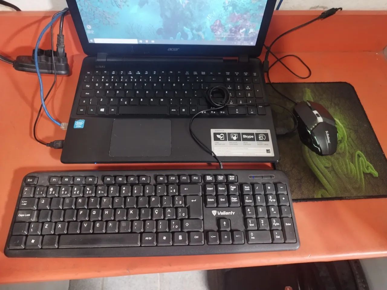 Notebook Acer Aspire E15 + Mouse, Teclado e Carregador Original