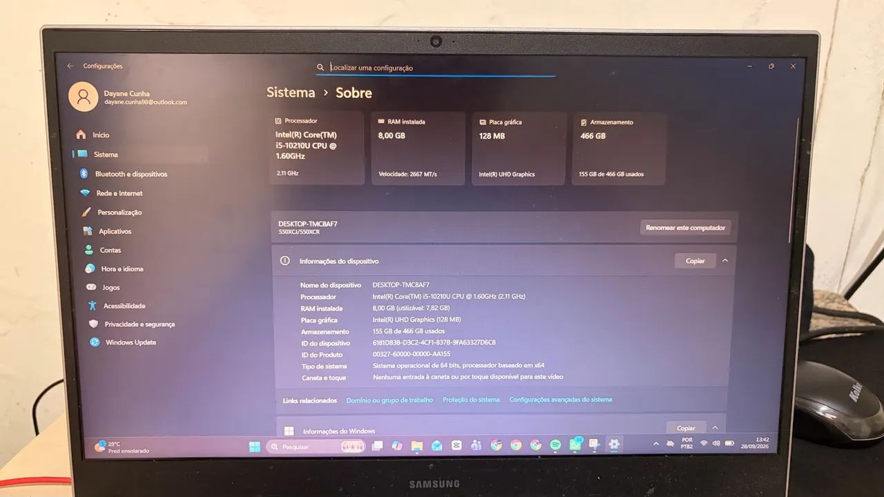 Notebook Samsung Book - i5 10ª Geração + SSD 500GB - Foto 2
