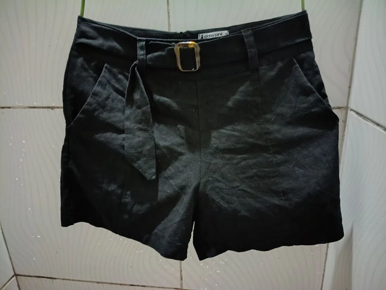 Short Gaby Pink Preto Feminino M  - Foto 5