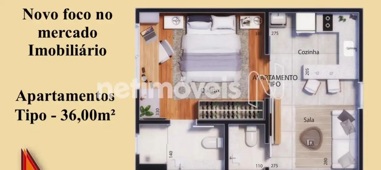 Apartamento de 1 quarto no Ouro Preto! - Foto 3