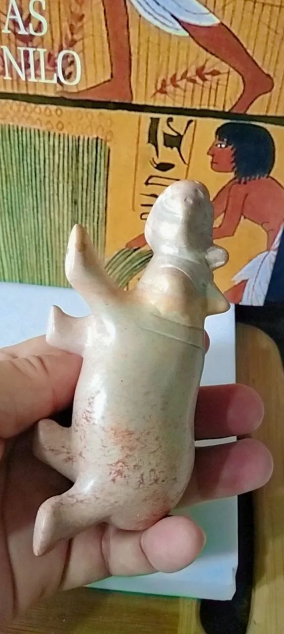 Escultura em pedra africana Hipopótamo  - Foto 2