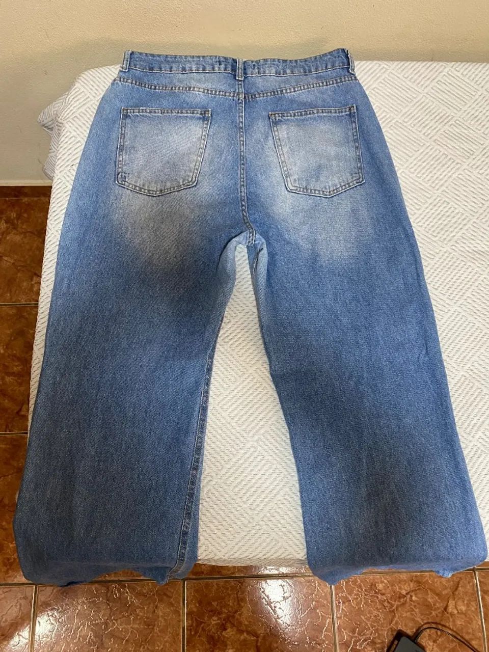 Calça jeans wide leg- pouco usada - Foto 5