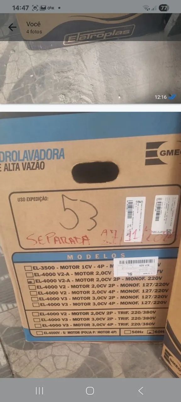 Hidrolavadora  nova,nunca usado