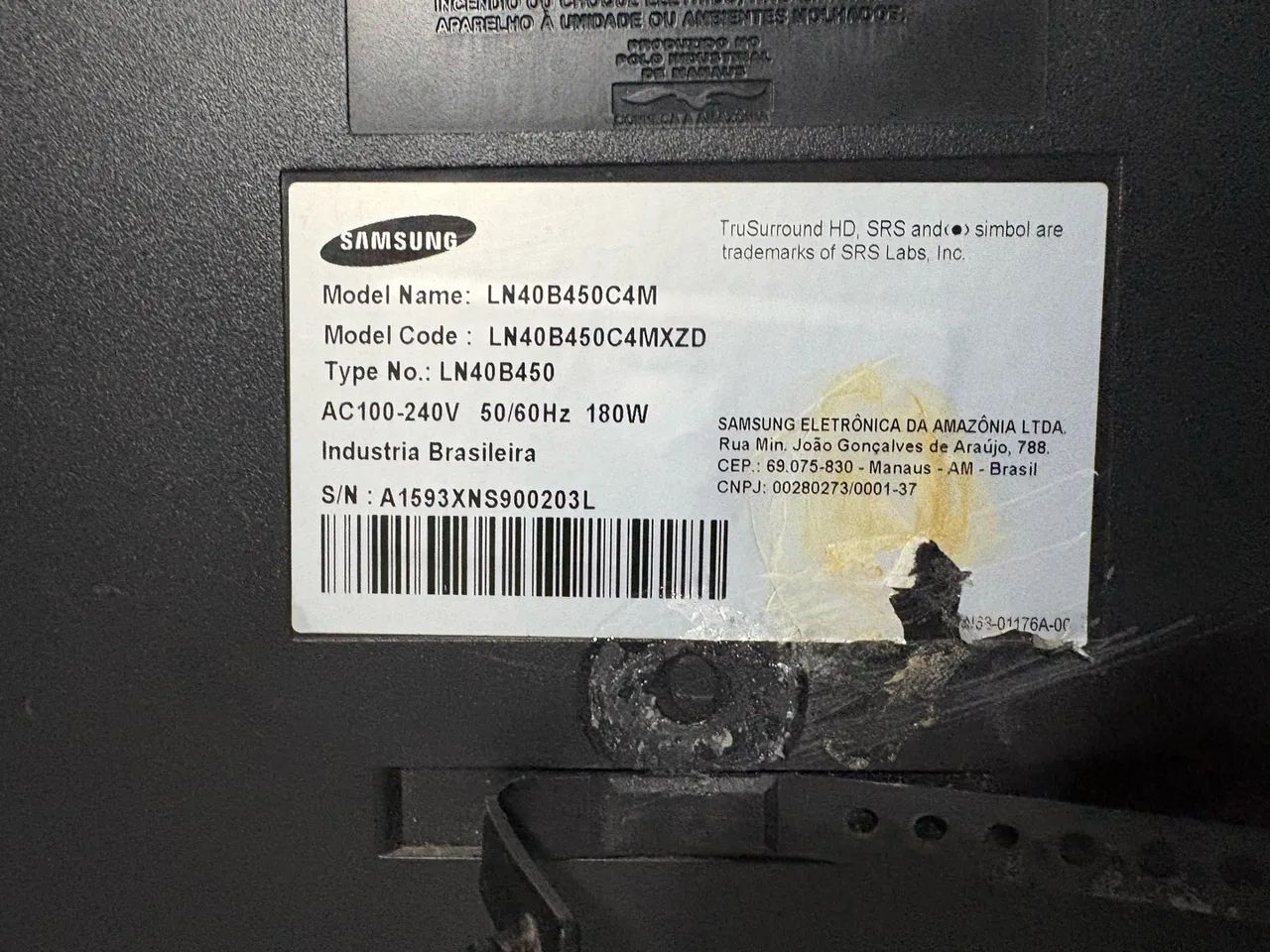Vento Tv Samsung 40 polegadas ? bom pra retirada de peças? - Foto 4