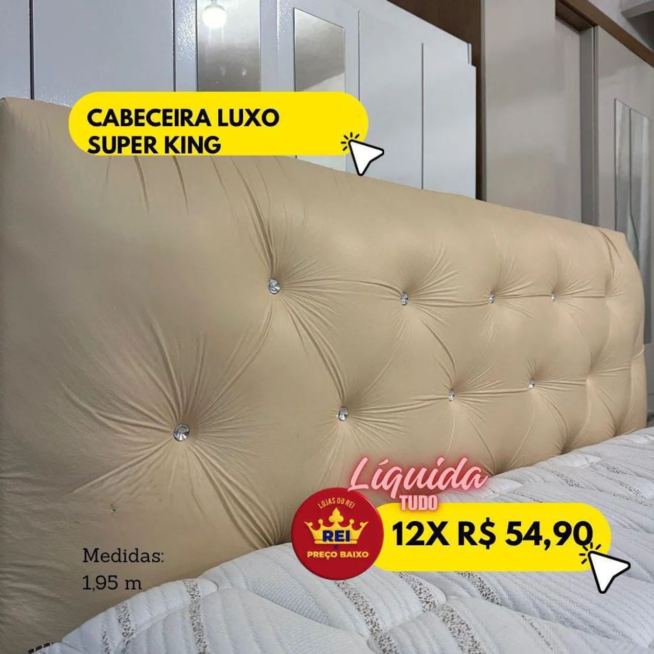 PROMOÇÃO URGENTE - Cabeceira para Camas CASAL, QUEEN e SUPER KING Courino Disponível - Foto 2