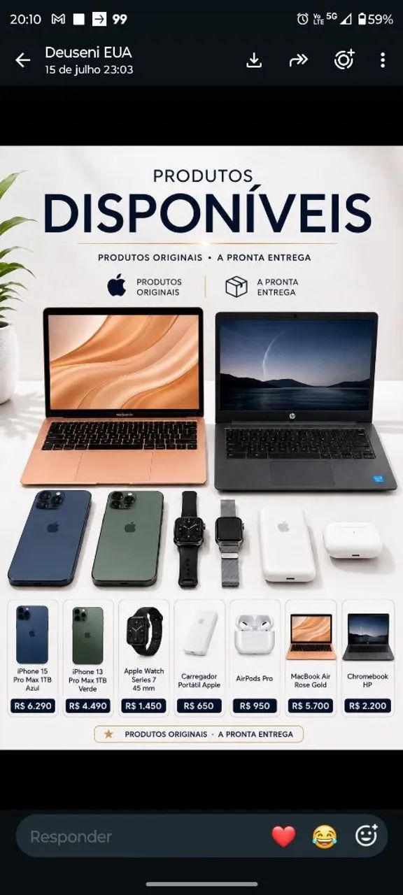 MACBOOK/ CELULARES/ SMARTWATCH/ AIRPODS