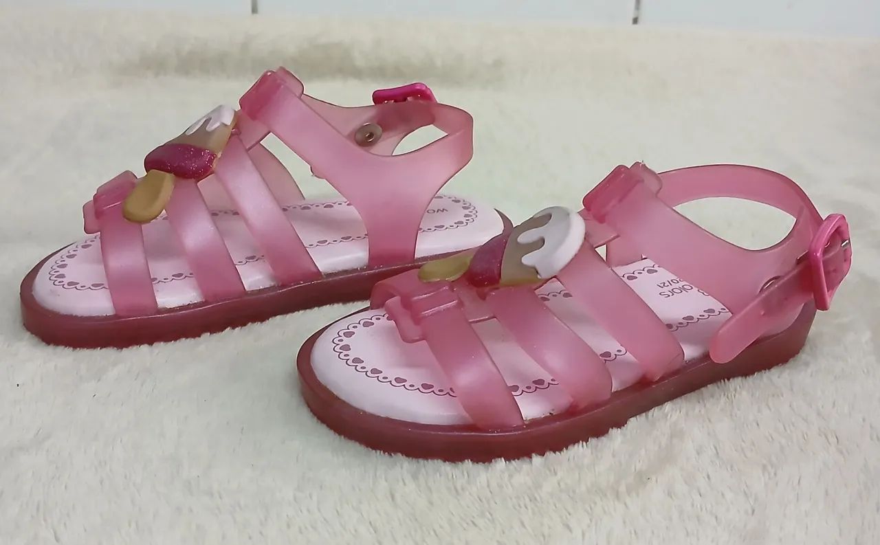 Sandália Infantil World Colors Sorvete Rosa Tamanho 20-21<br> - Foto 2
