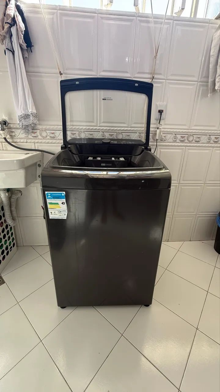 LAVADORA DE ROUPA BRASTEMP 13kg CESTO INOX 12 PROGRAMA DE LAVAGEM NA COR CINZA PLATINUM  - Foto 5