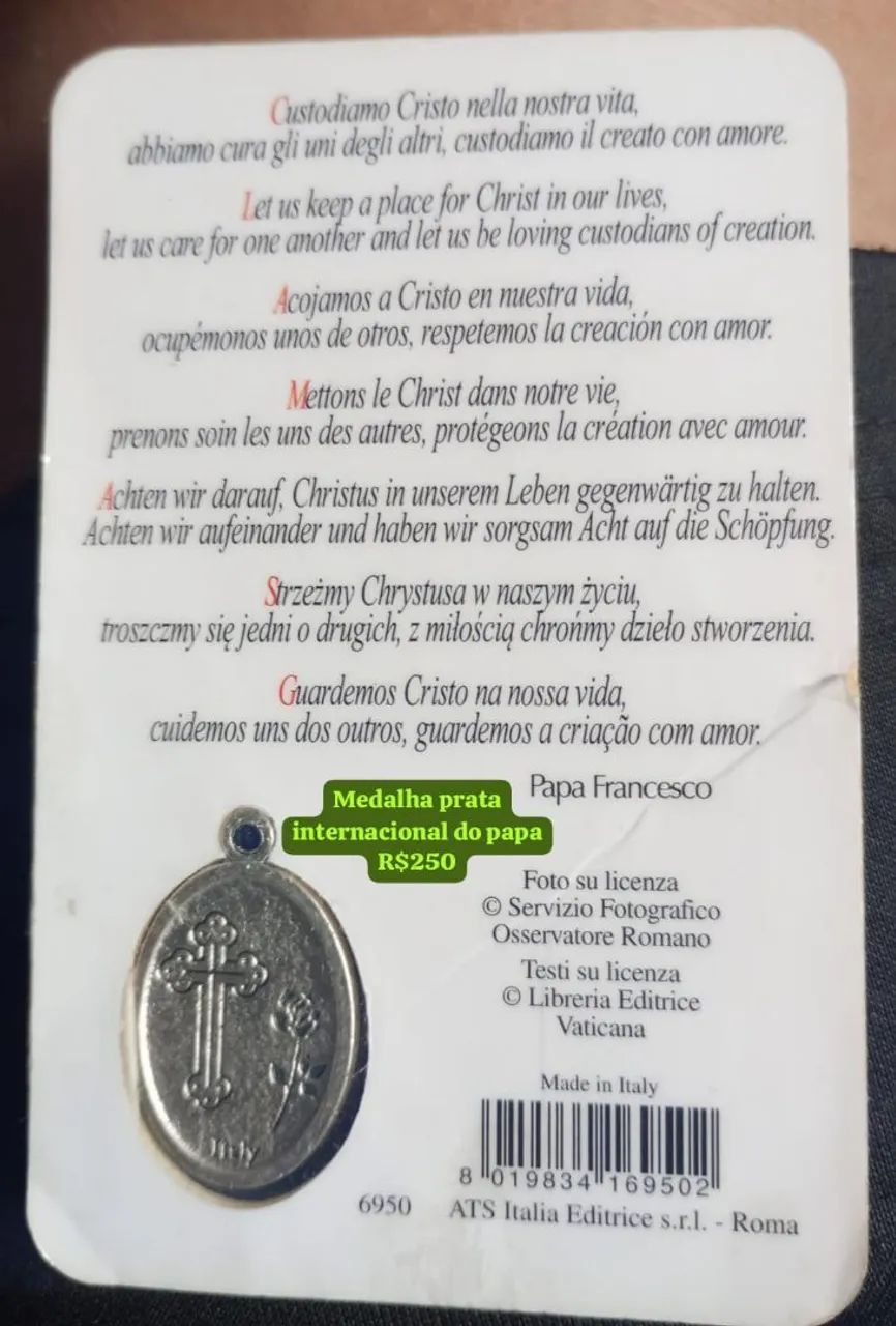 MEDALHA DE PRATA INTERNACIONAL PAPA - Foto 2
