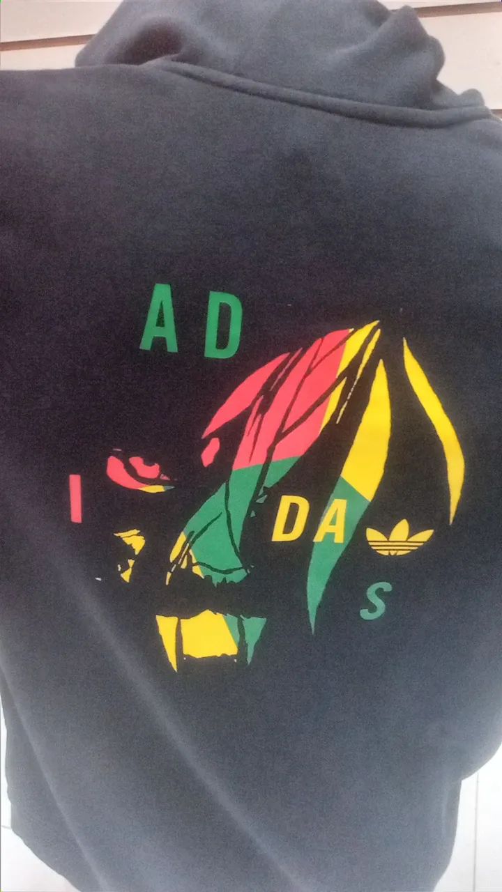 JAQUETA MOLETOM  ADIDAS COM CAPUZ  RASTA - Foto 3