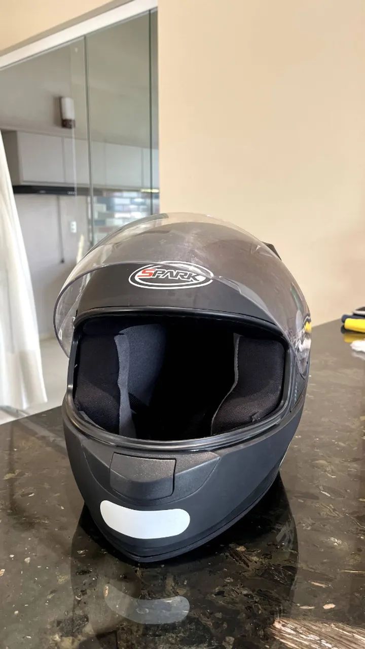 Ebf, Capacete Esportivo Ebf New Spark Solid Preto Fosco Moto Masculino e Feminino - Foto 3