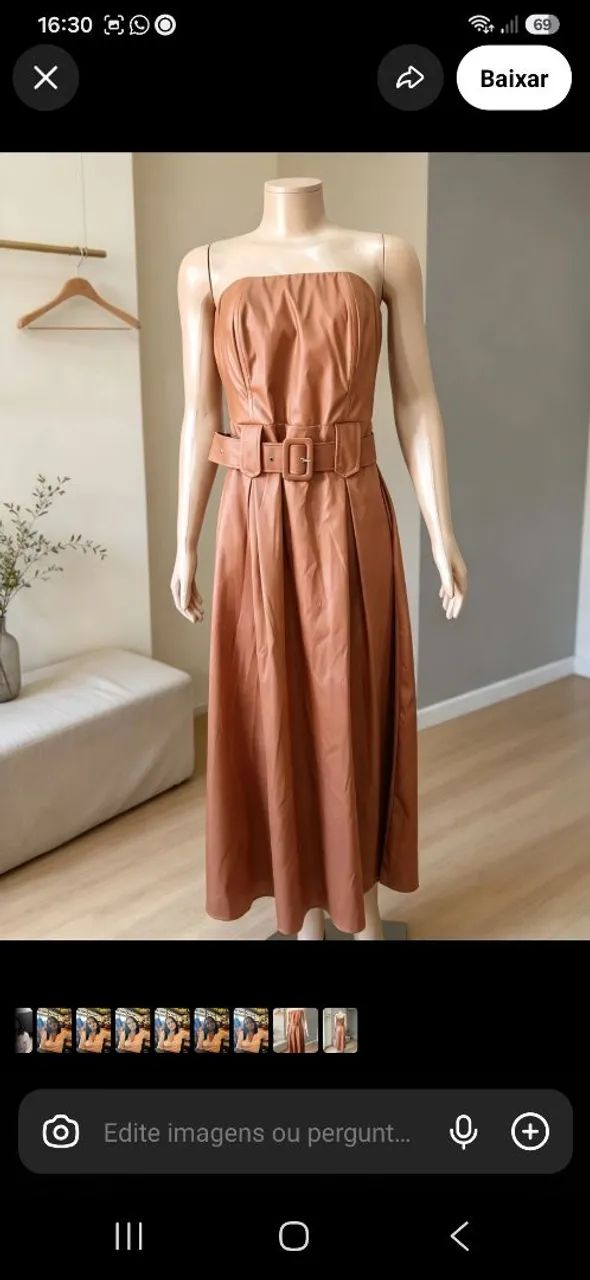 Vestido de courino 