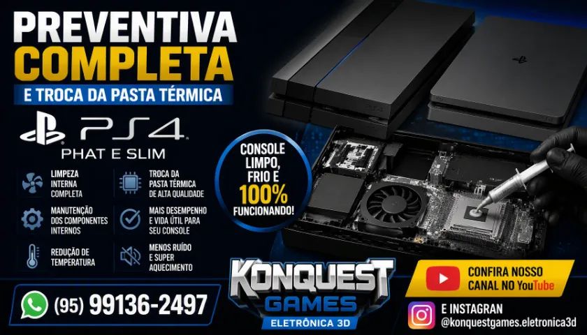 PREVENTIVA E TROCA DA PASTA TÉRMICA DO PS4 PHAT E SLIM