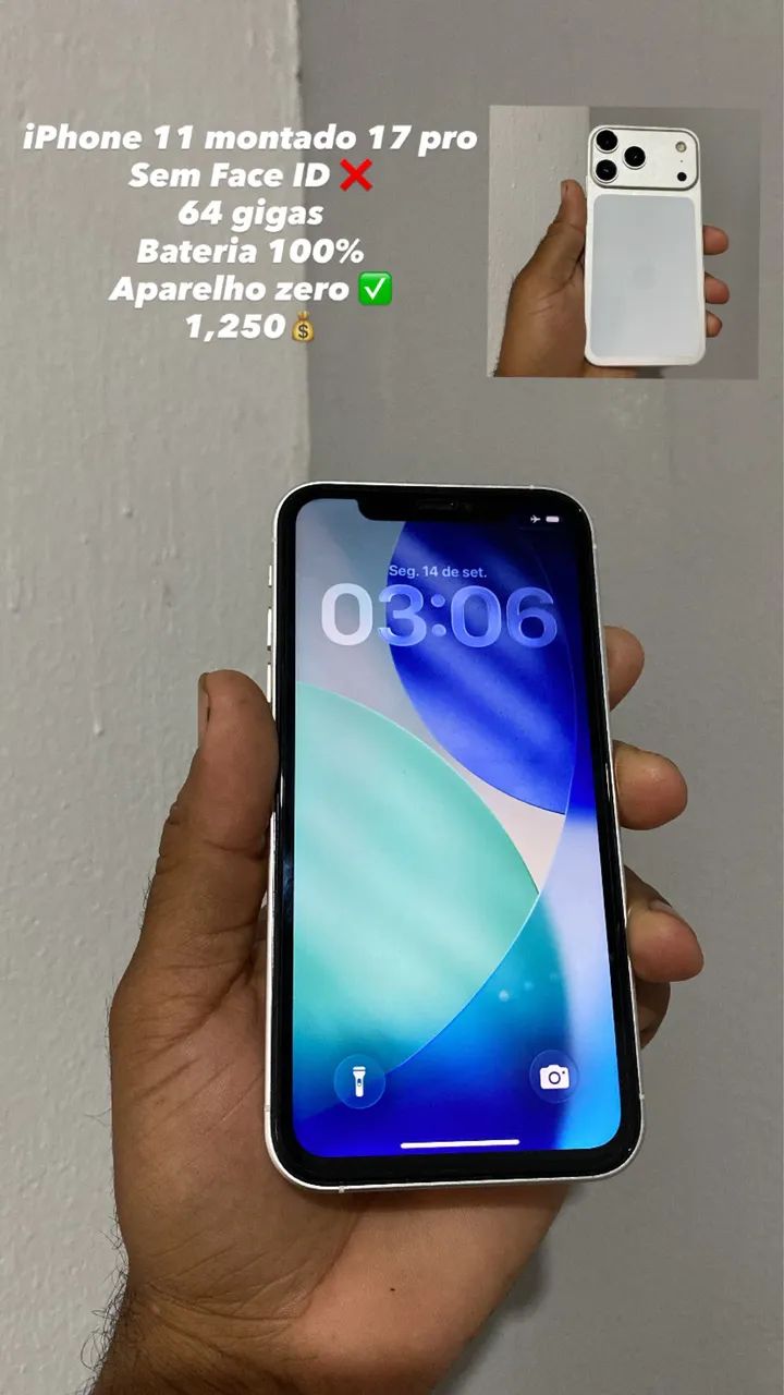 iPhone 11 montado 17 pro