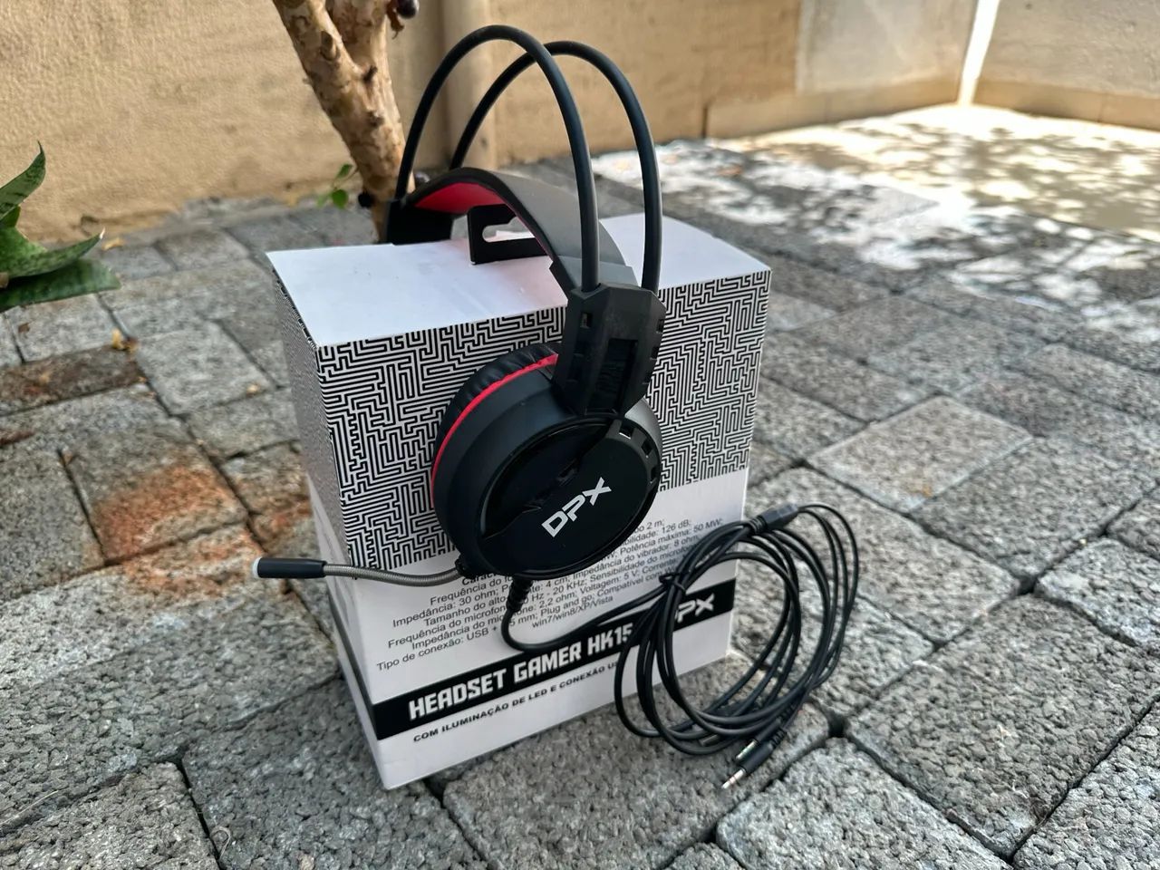 Headset Gamer DPX HK15 com Microfone e LED - Novo