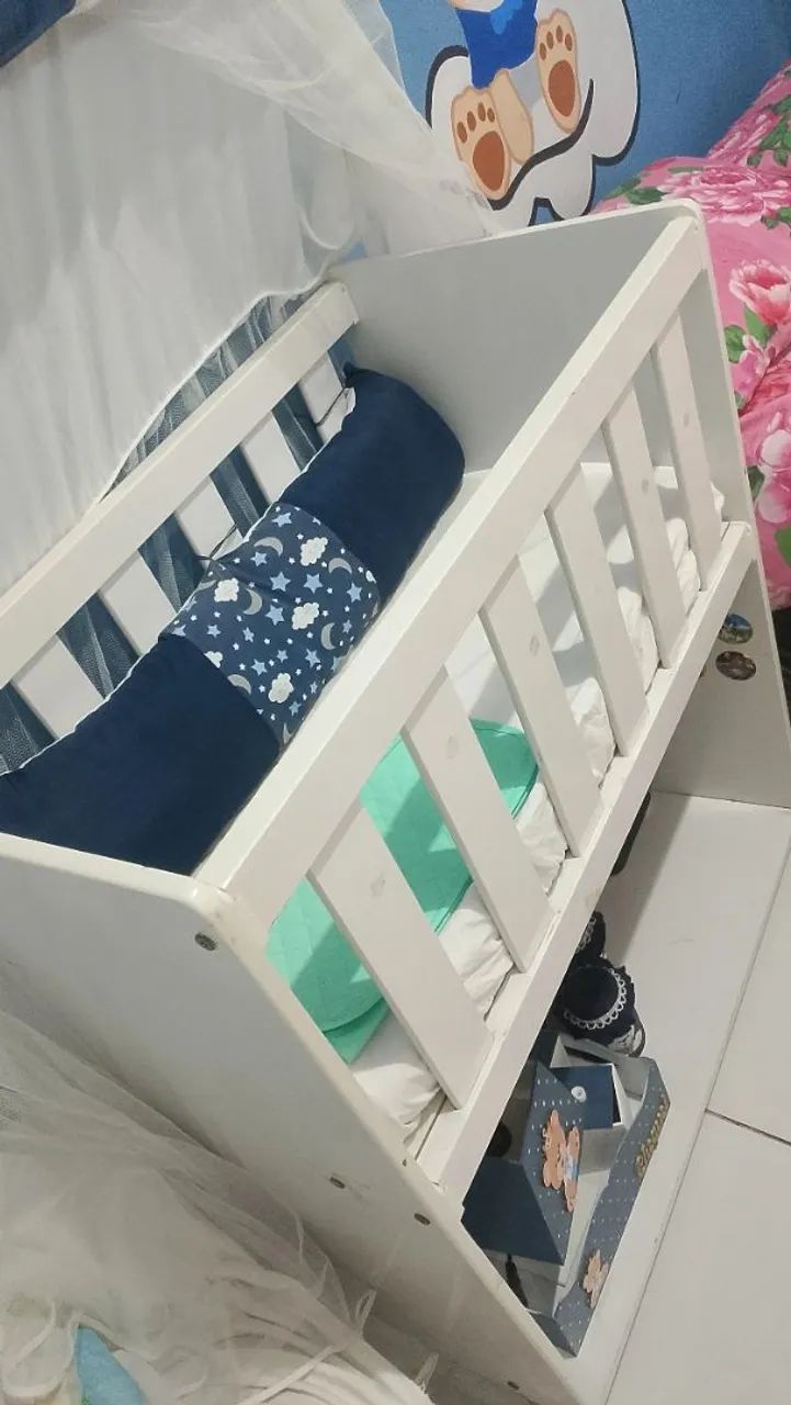 Mini berço branco  - Foto 2