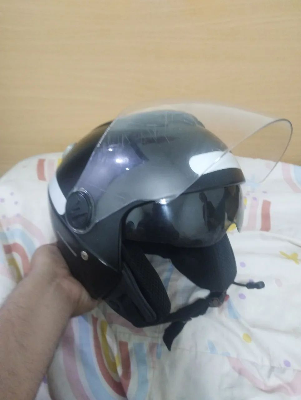 Capacete protork com viseira dupla  - Foto 2