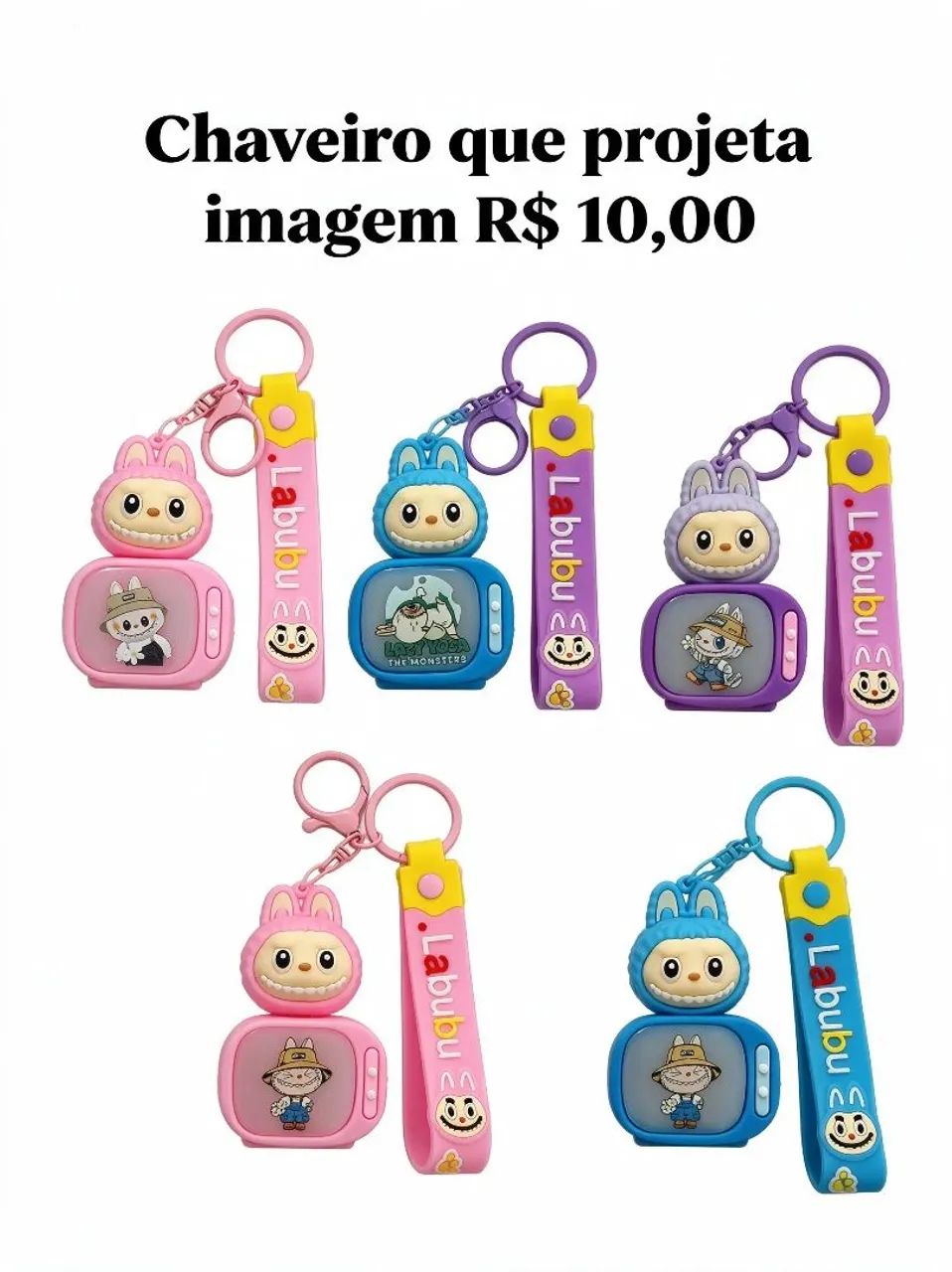 Chaveiro com projeção de imagem 