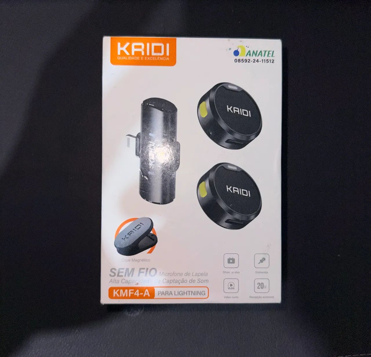 Microfone de lapela sem fio kit com 2