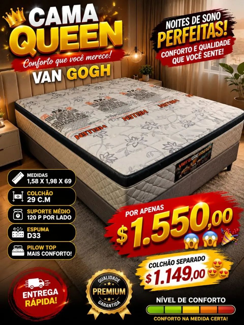 Cama box Queen 