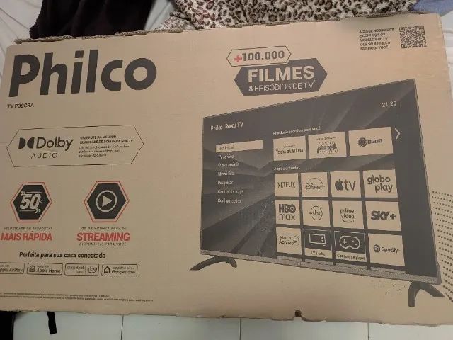 Smart Televisão TV 40 Polegadas Philco Roku TV Nova Lacrada Televisão - Foto 2