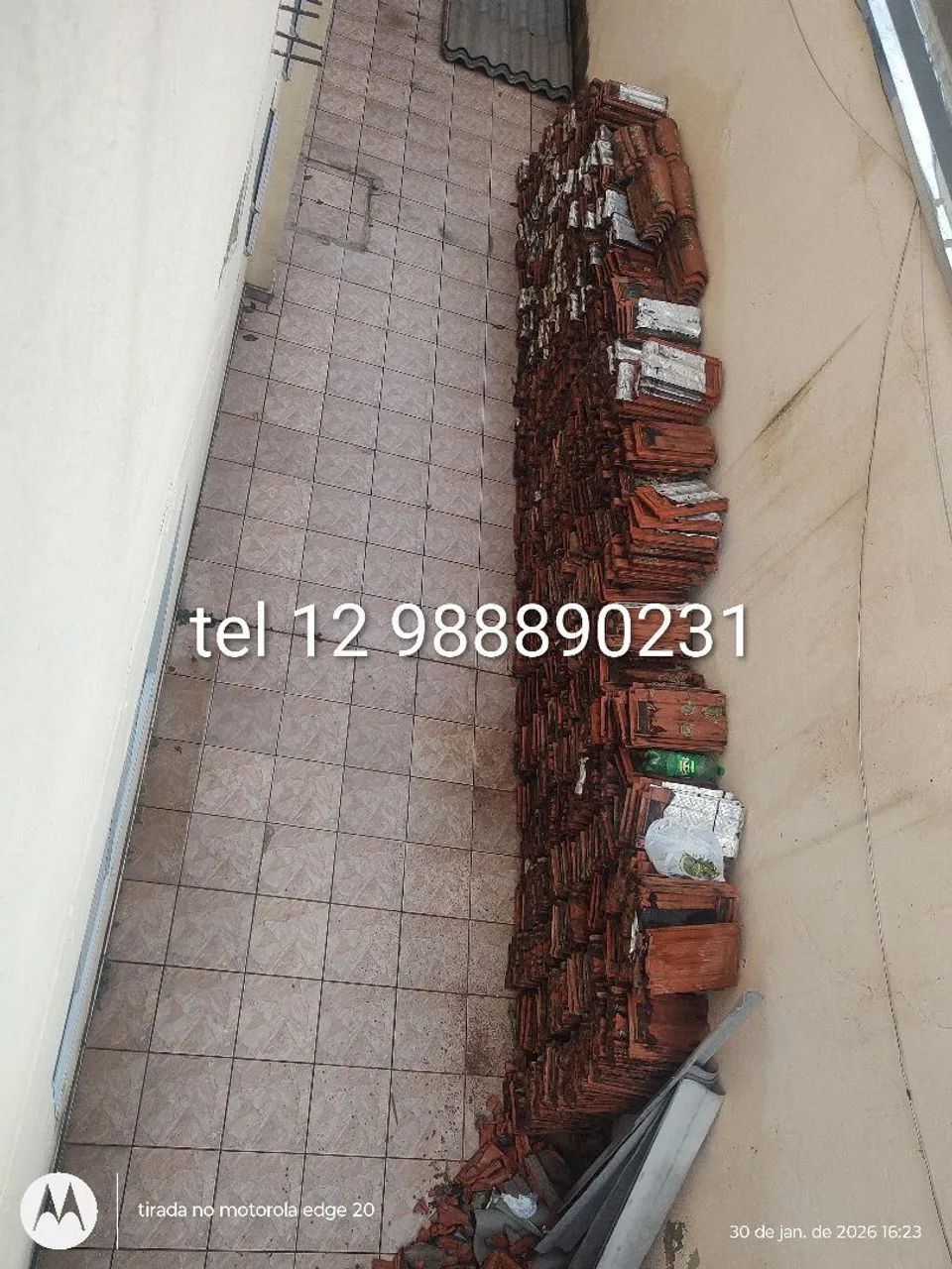 1500 telhas usadas, tel *